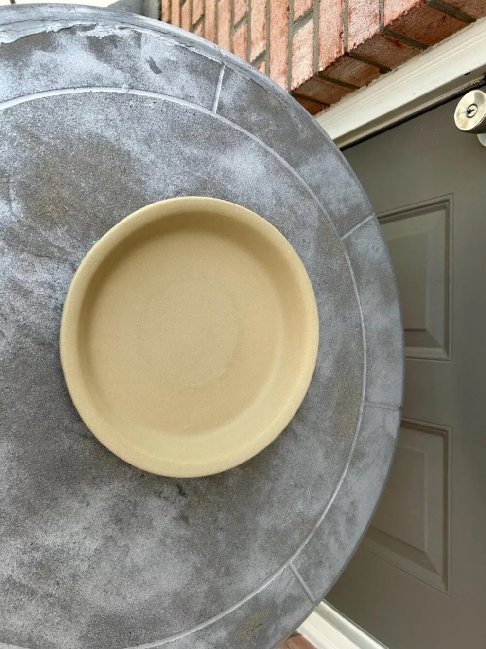Papered Chef Stoneware 9” Pie Plate w/Recipe and Instruction Book